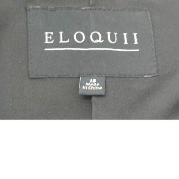 Eloquii Black Cape Blazer Jacket Size 16 🖤 Super Chic!! - Picture 7 of 7